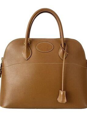 HERMES Bolide 37 - Gold Veau Graine Couchevel Circle Z Handbag